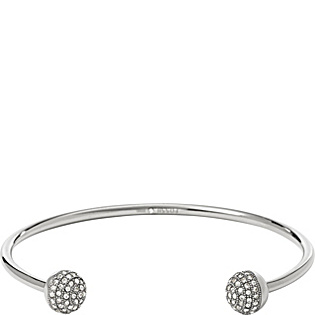 Pave Ball Cuff - Sliver